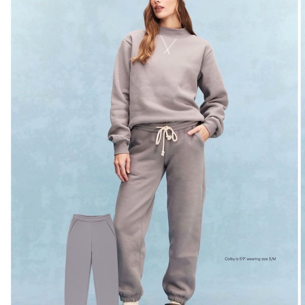 Parke Tonal Drawstring Unisex Sweatpants Stone